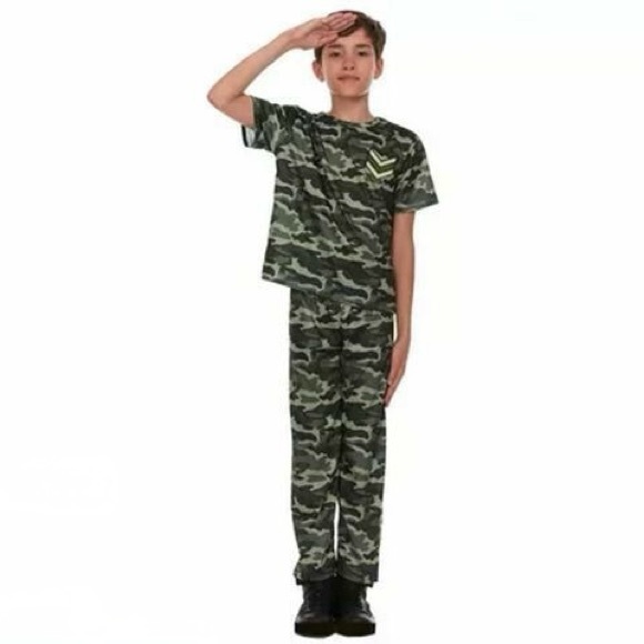Amscan Other - Amscan Camouflage Soldier Boy’s Halloween Costume Includes Shirt & Pants